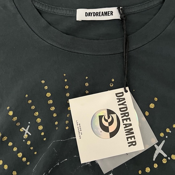 NWT Daydreamer Curtis Mayfield “Move On Up” Glitter Merch Tee Oversized XS - Picture 7 of 9